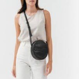 BAGGU - Leather Circle Purse - Black - 8.5" - Discontinued - Rare